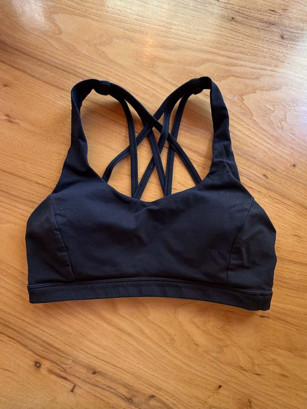 Lululemon Free To Be Serene Sports Bra Black Cross Back